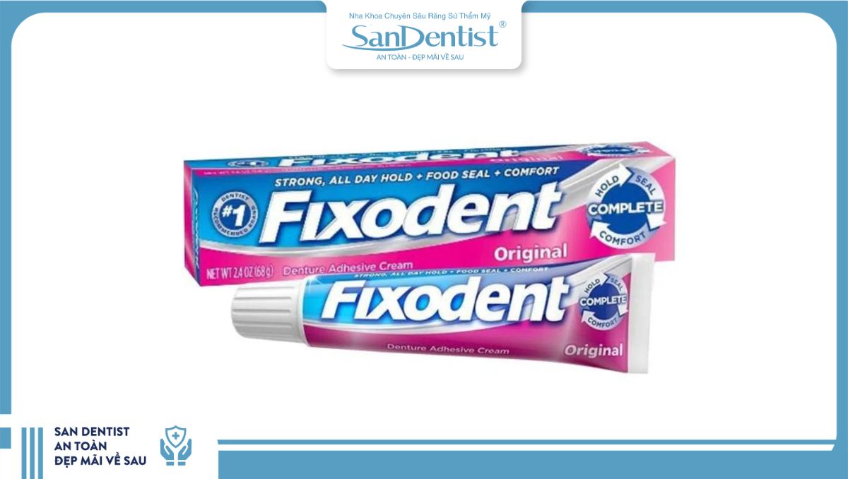 Keo dán răng sứ Fixodent