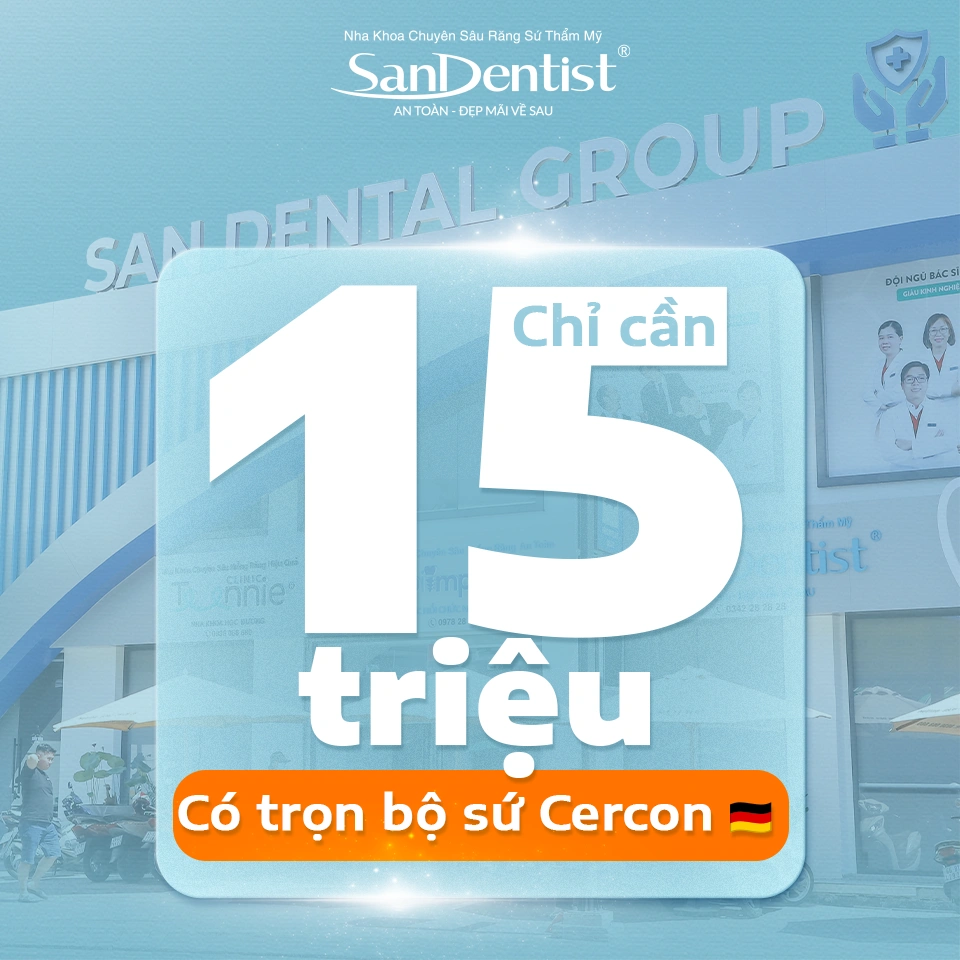 Chỉ từ 15 triệu có trọn bộ sứ Cercon