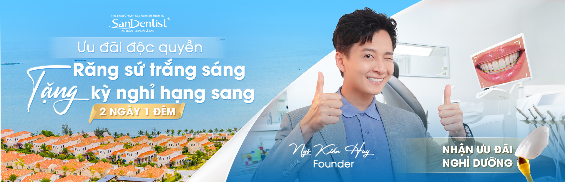 Trồng răng implant nghỉ dưỡng 5 sao