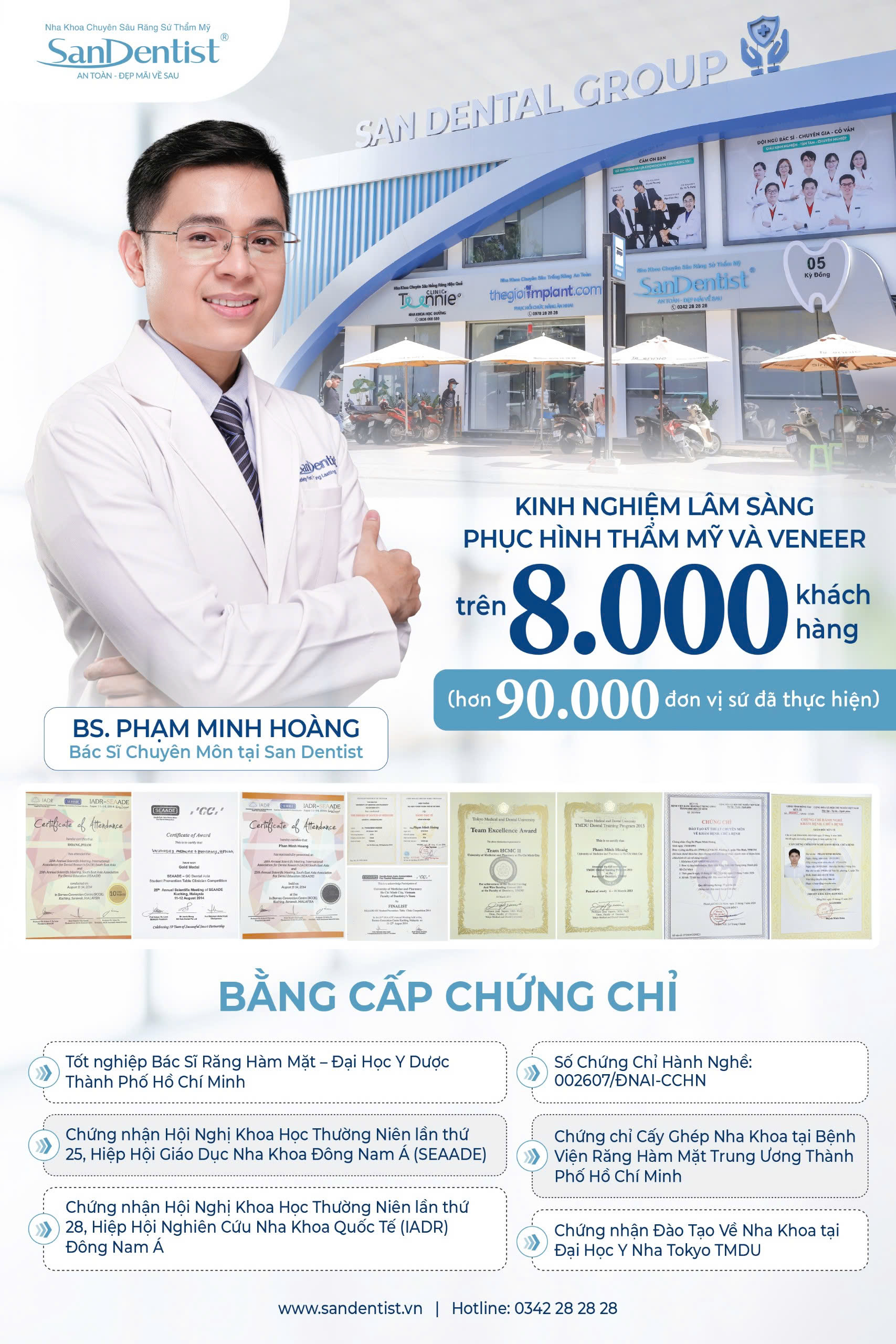 BS. Phạm Minh Hoàng – Bác sĩ chuyên răng sứ thẩm mỹ Veneer tại San Dentist