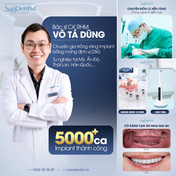 Bác sĩ CK RHM Võ Tá Dũng: 8 chứng chỉ chuyên môn, 5.000+ ca thành công