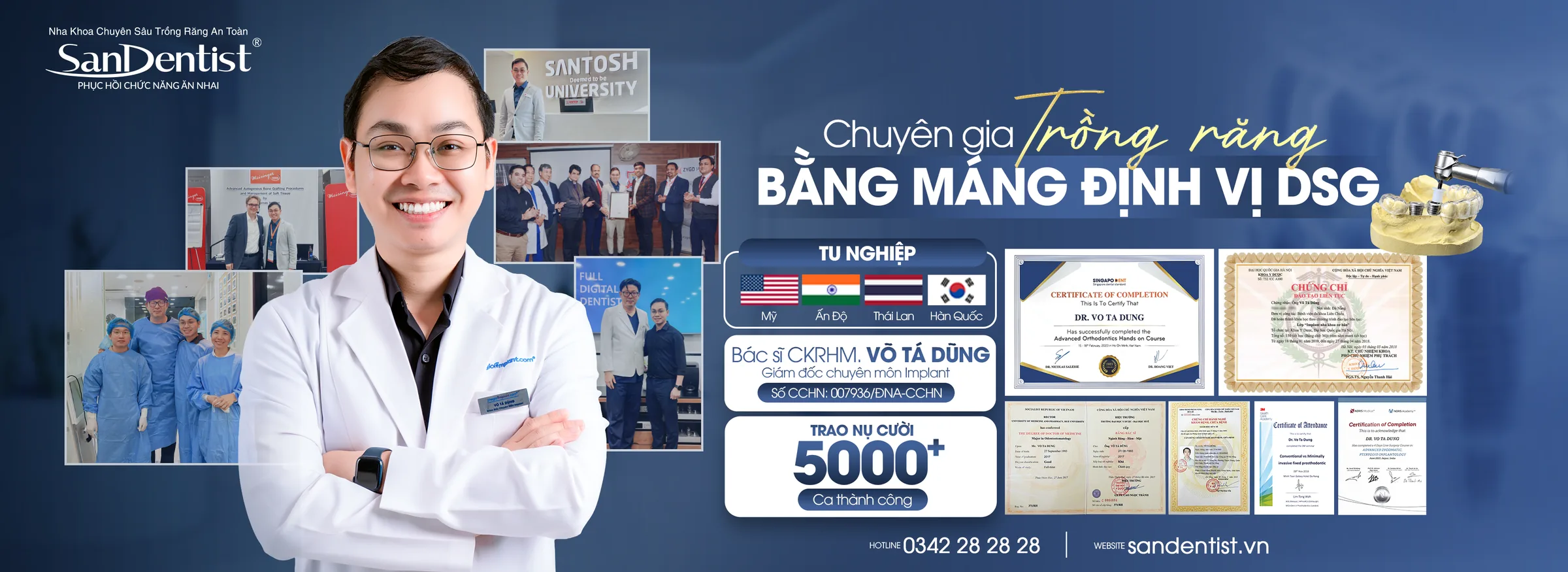 Bác sĩ CK RHM Võ Tá Dũng - chuyên gia trồng răng bằng máng định vị DSG