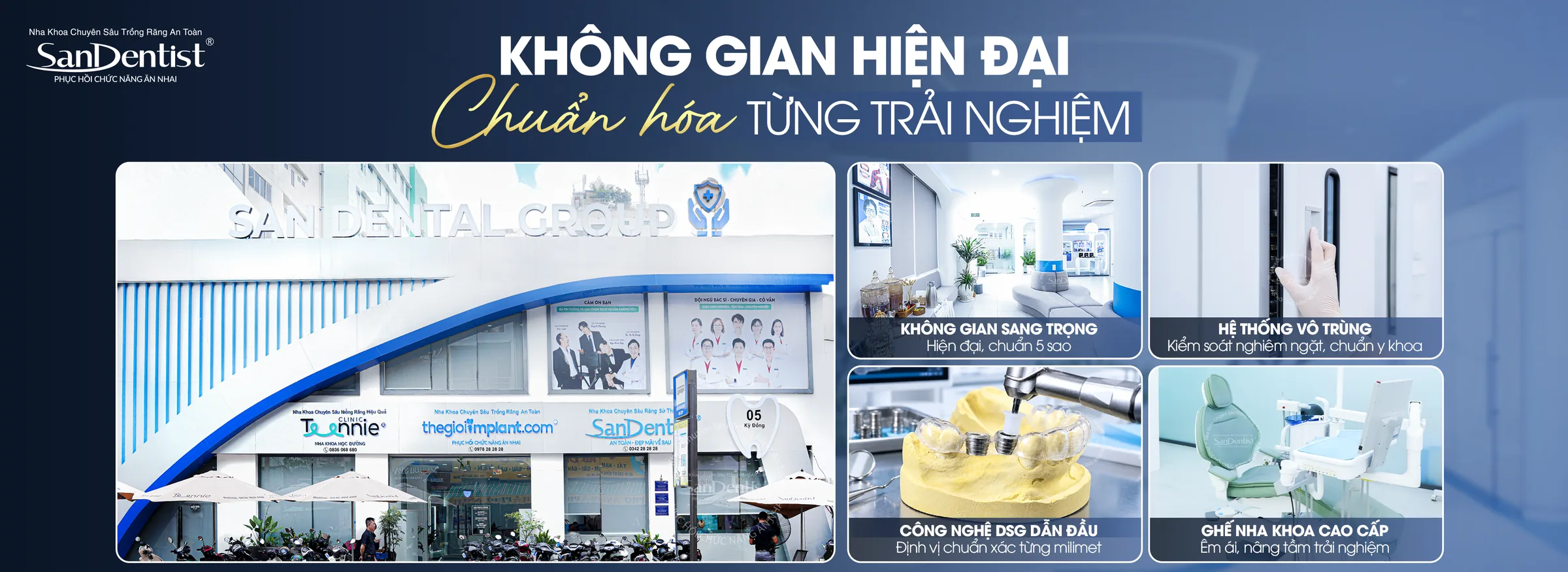 Không gian hiện đại, chuẩn hóa từng trải nghiệm tại San Dentist