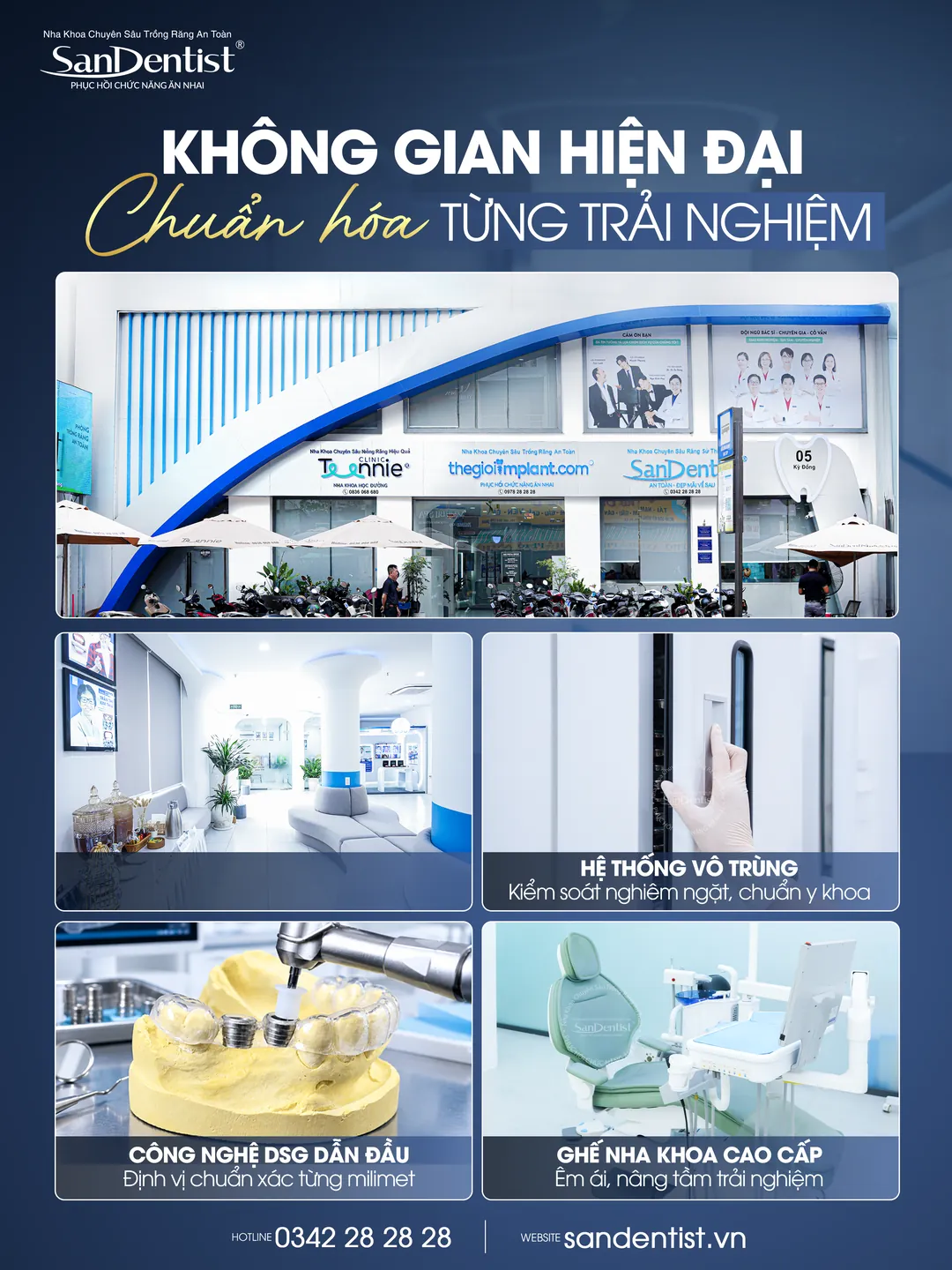 Không gian hiện đại, chuẩn hóa từng trải nghiệm tại San Dentist