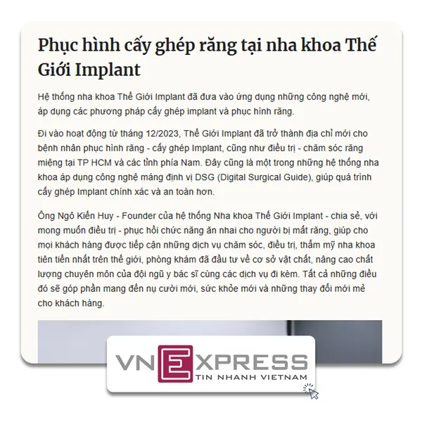 VnExpress viết về San Dentist